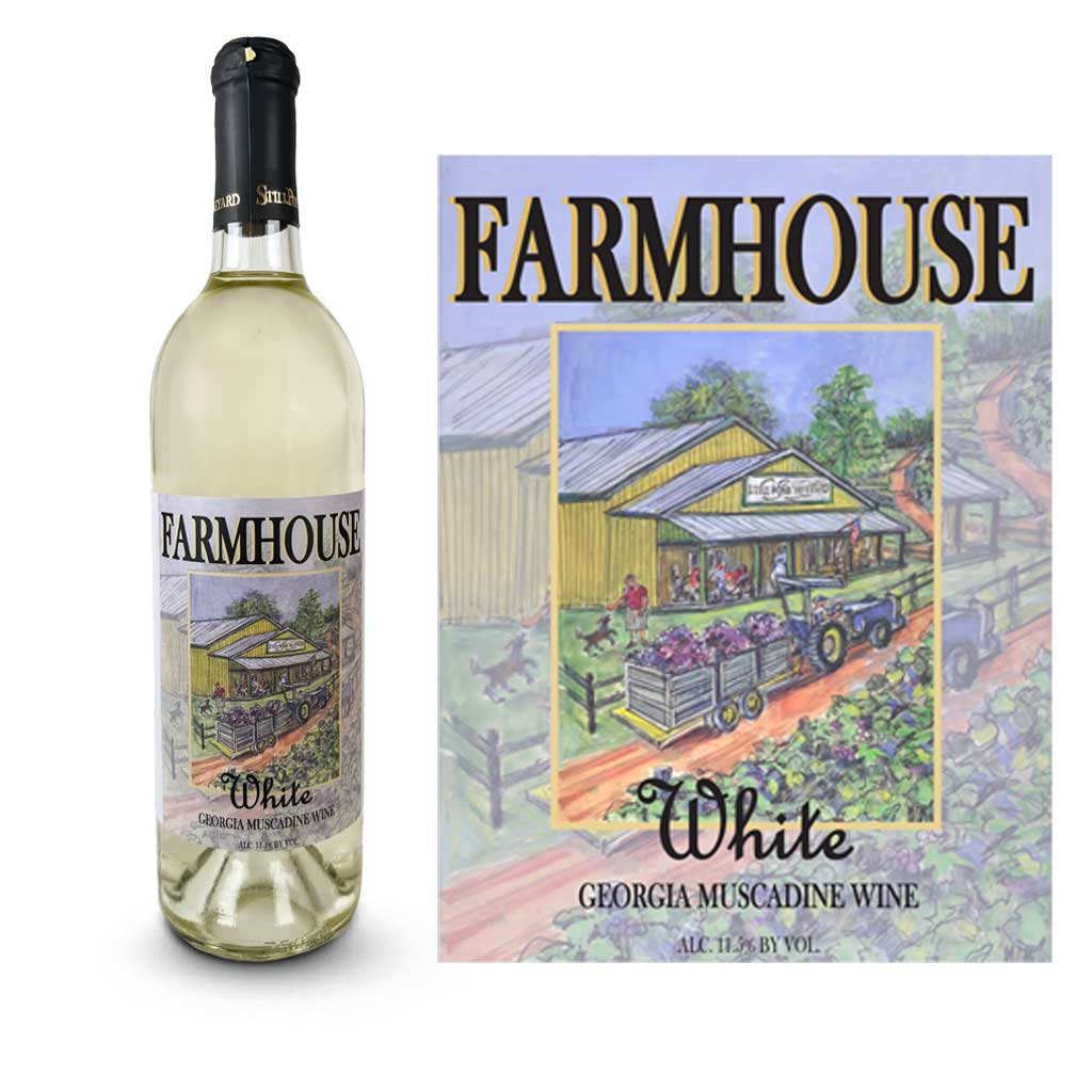 A bottle of Farmhouse White wine