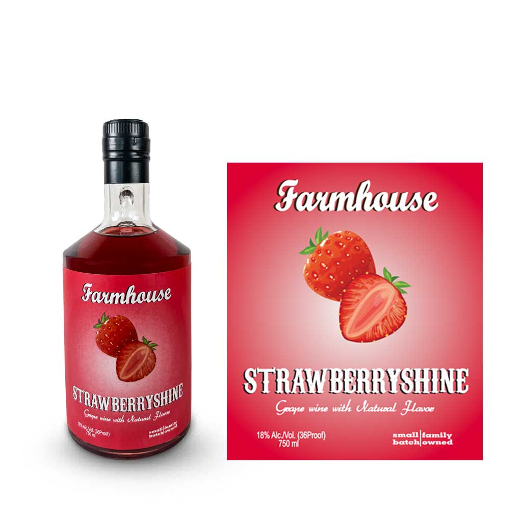 A bottle of Strawberry Wineshine